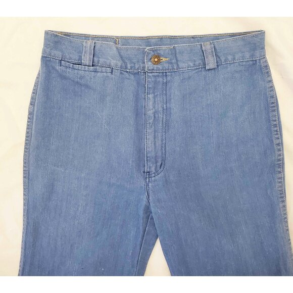 Vintage 1970’s Women's Wide Leg Bell Bottom Jean by Disco Jeans 33” Waist - Picture 5 of 11
